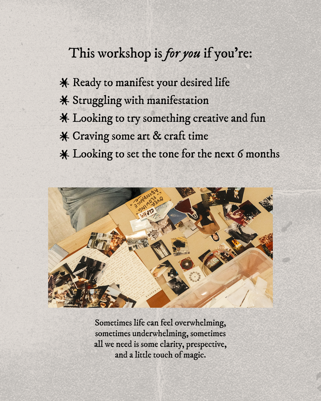 Vision Board Making Workshop