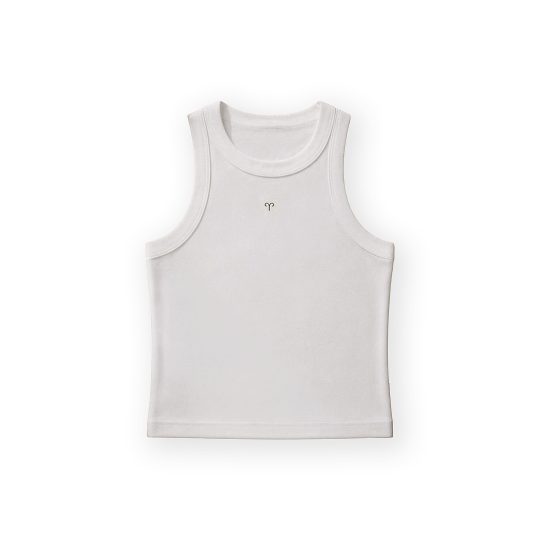Zodiac White Tank Top - Aries