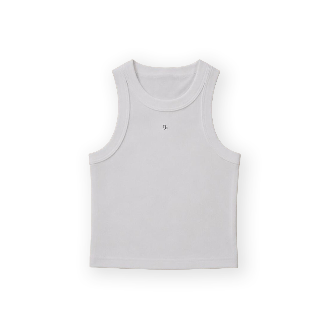 Zodiac White Tank Top - Capricorn