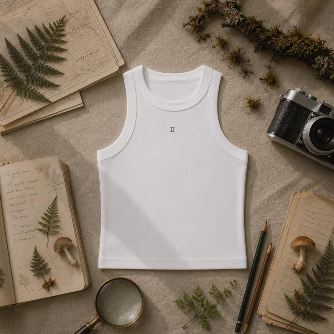 Zodiac White Tank Top - Gemini