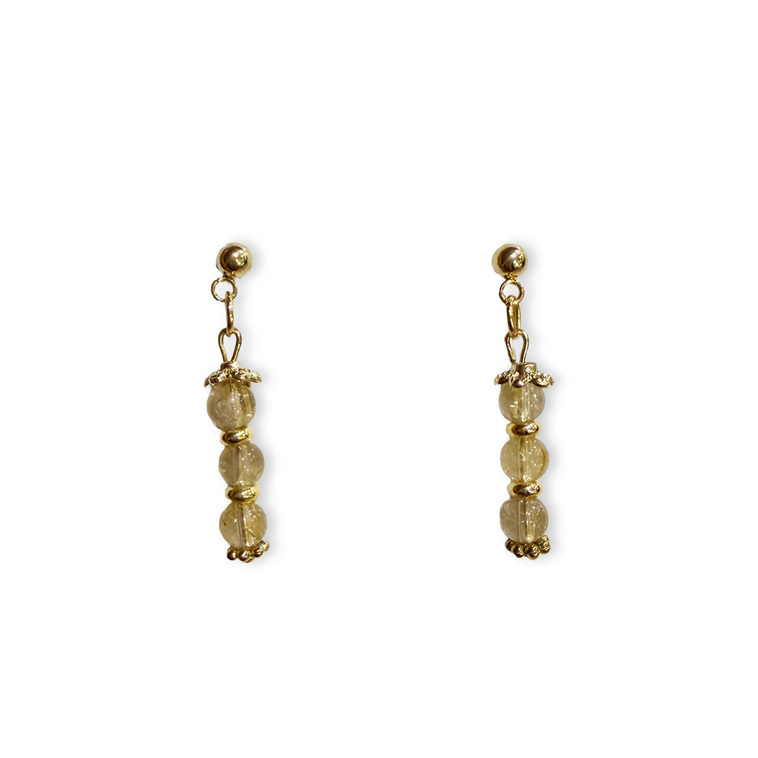 Gold Rutile Earrings