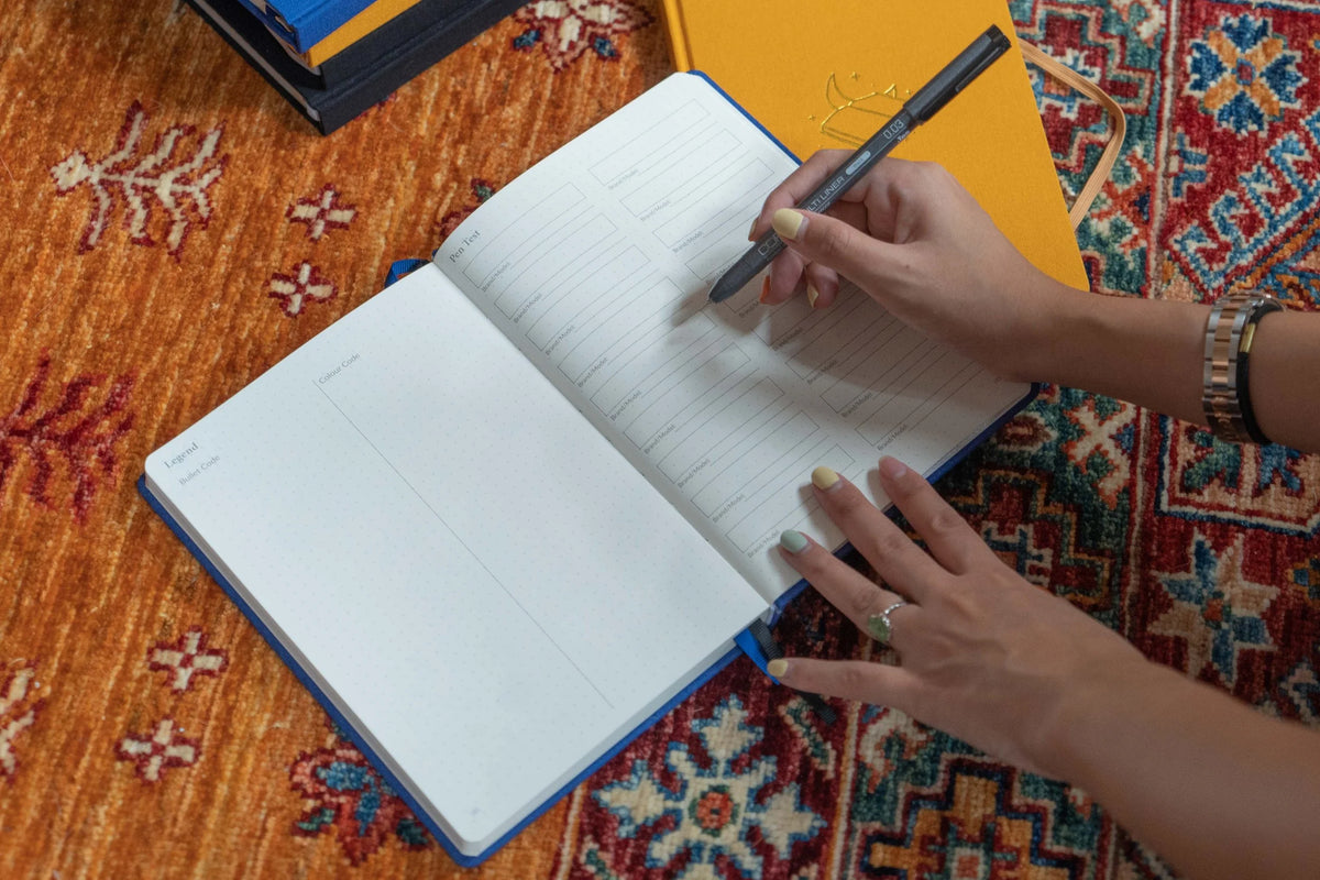The Moon Dateless Bullet Journal - Blue
