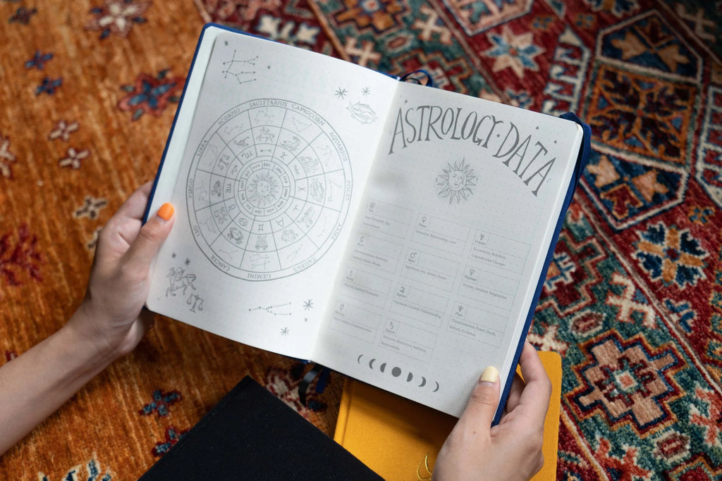 The Moon Dateless Bullet Journal - Blue