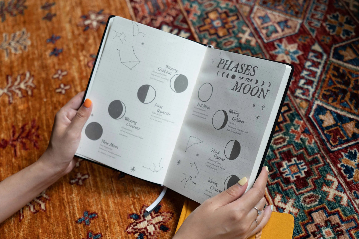 The Moon Dateless Bullet Journal - Blue