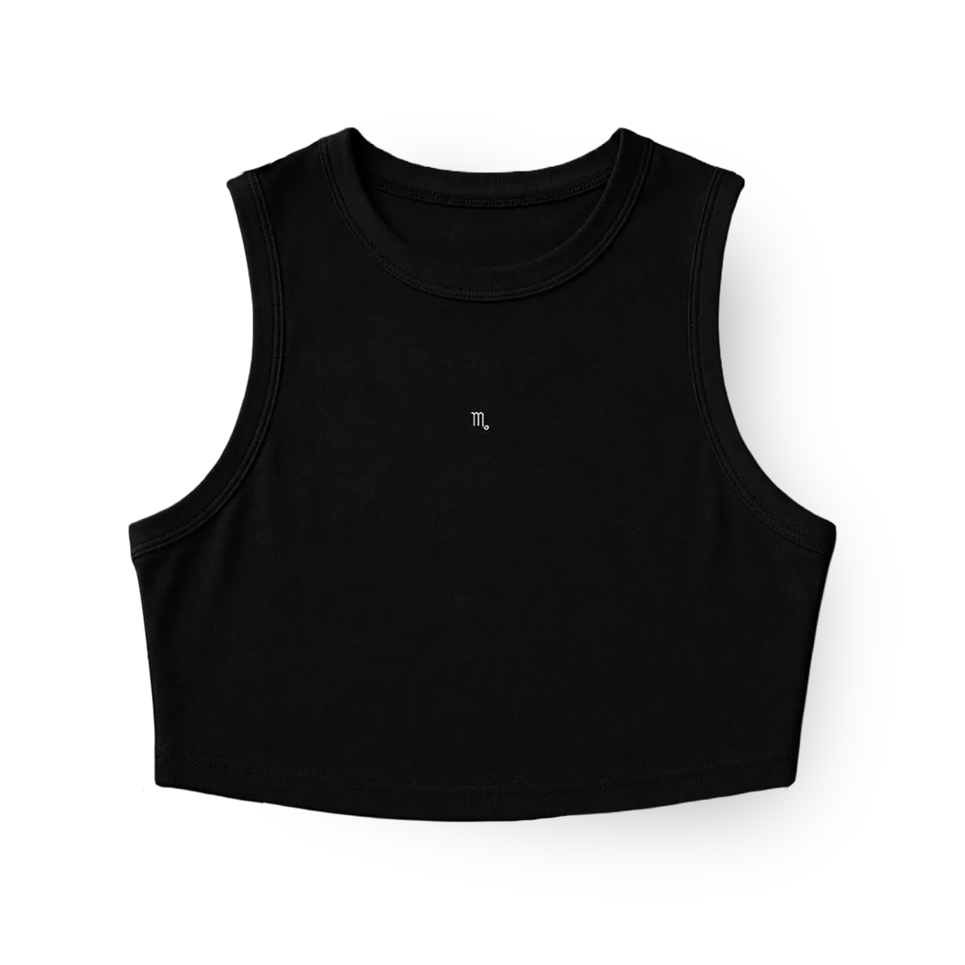 Zodiac Black Crop Top - Scorpio