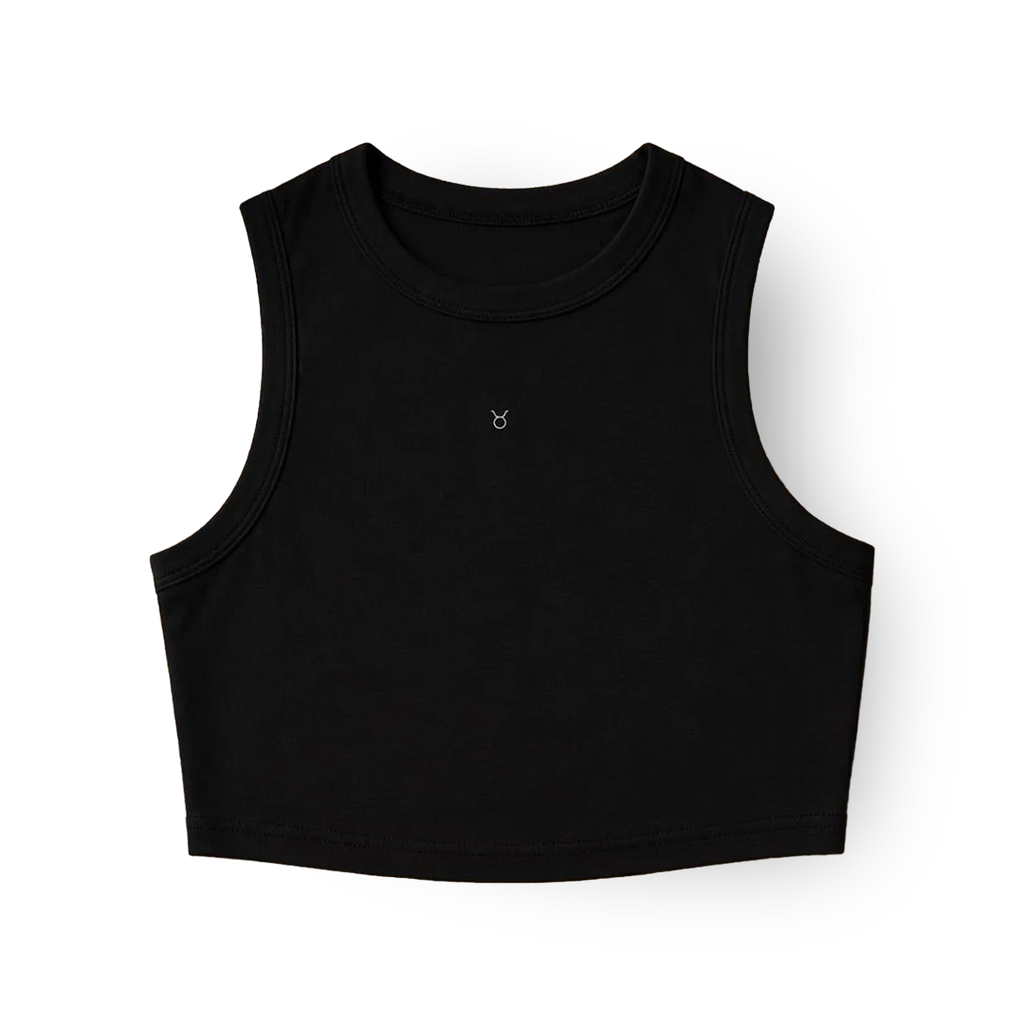 Zodiac Black Crop Top - Taurus